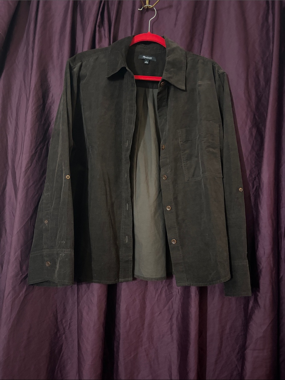 Vintage-Inspired Dark Brown Suede Button-Up Jacket NWOT